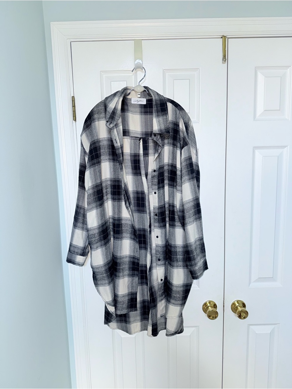Unbranded Black & White Plaid Oversized womens shacket
